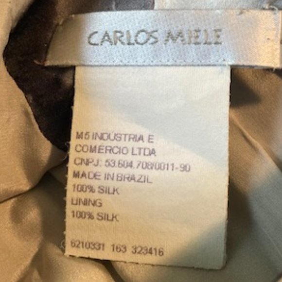 Black and white dyed silk dress by Carlos Meile - Picture 4 of 5